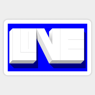 Love is Real (in blue) Sticker